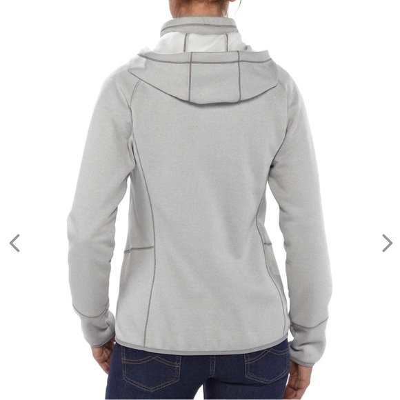 Patagonia Tech Fleece Hoody Birch White Women’s Medium Pockets Logo Full Zip - Picture 2 of 13